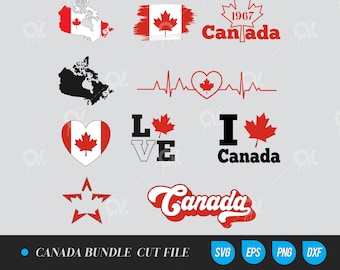 Kanada SVG Bundle: Ahornblatt Schneidedateien (Digitaler Download)
