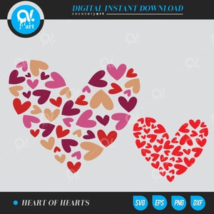 Herz der Herzen SVG, Handwerk Datei, Liebe, Valentinstag, Herz, Silhouette, Cricut, Cut Datei sofort download