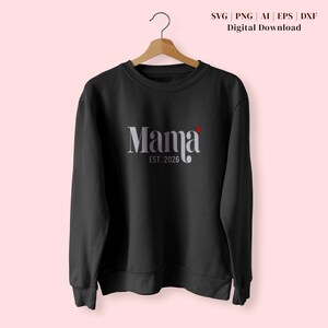 Mamá cumple 2026 SVG, PNG, archivos de corte de silueta de Cricut (descarga digital)