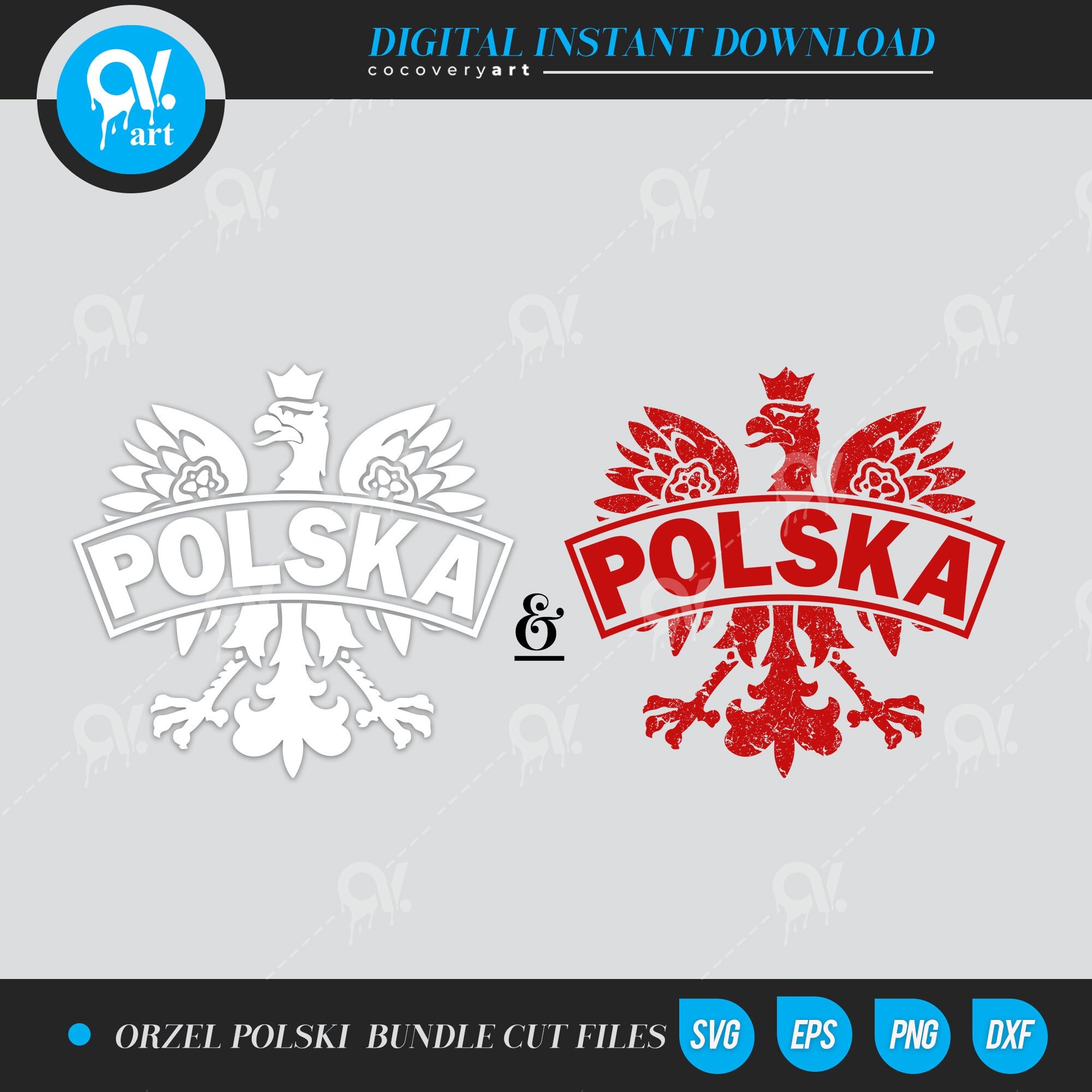 Polski Orzel Polish Eagle Grunge Png, Ai,eps,svg File for Silhouette