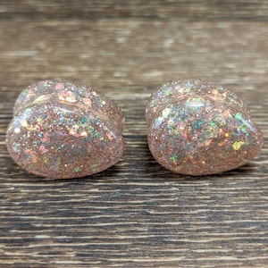 Champagne Holographic Glitter Teardrop Plugs, Champagne Plugs, Teardrop Gauges, Double Flare Plugs, Glitter Gauges, Resin Plugs,Unique Plugs