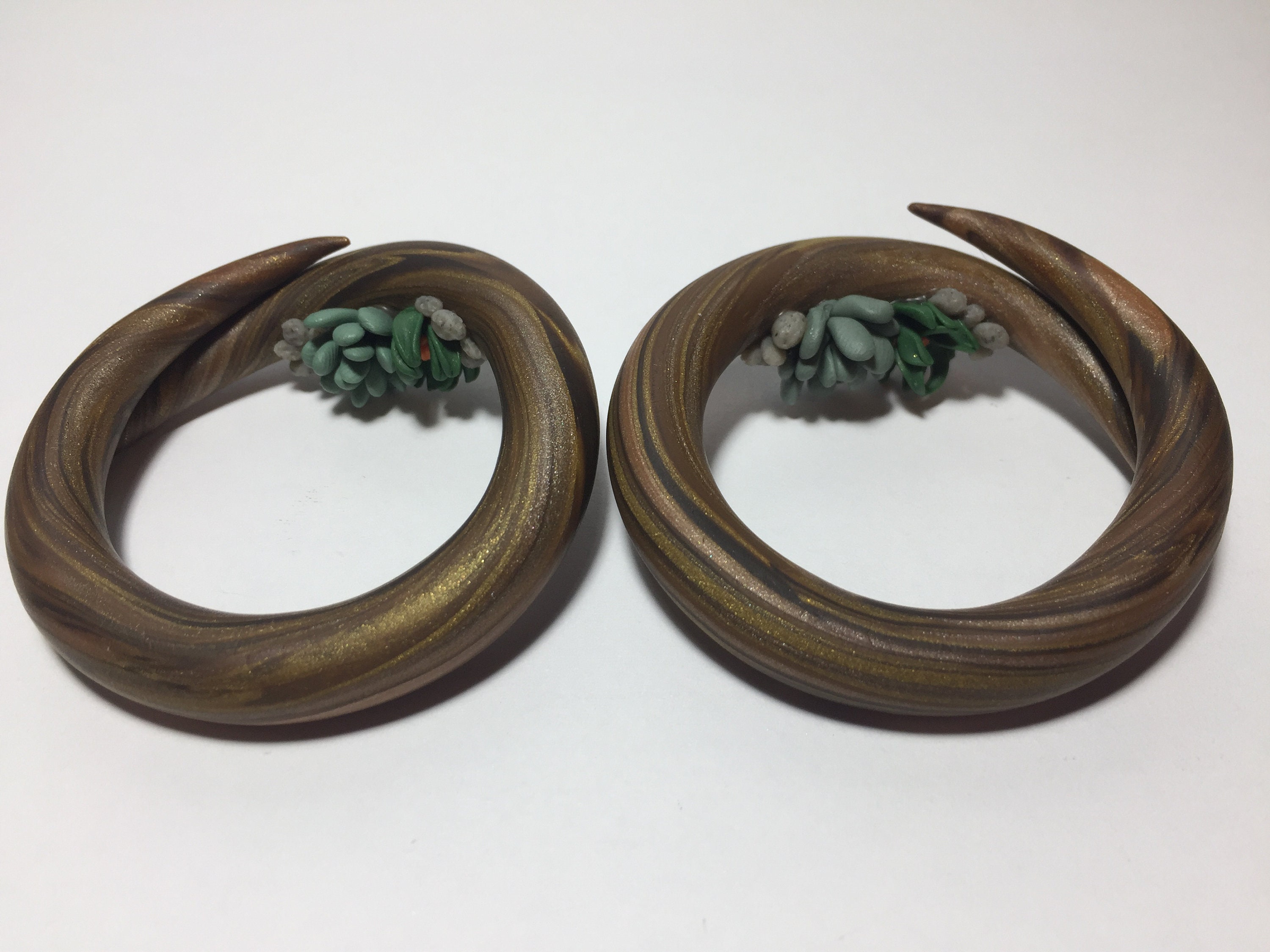 Ohrringe aus Kunstholz mit Sukkulenten und Berggarten Gauges | Etsy