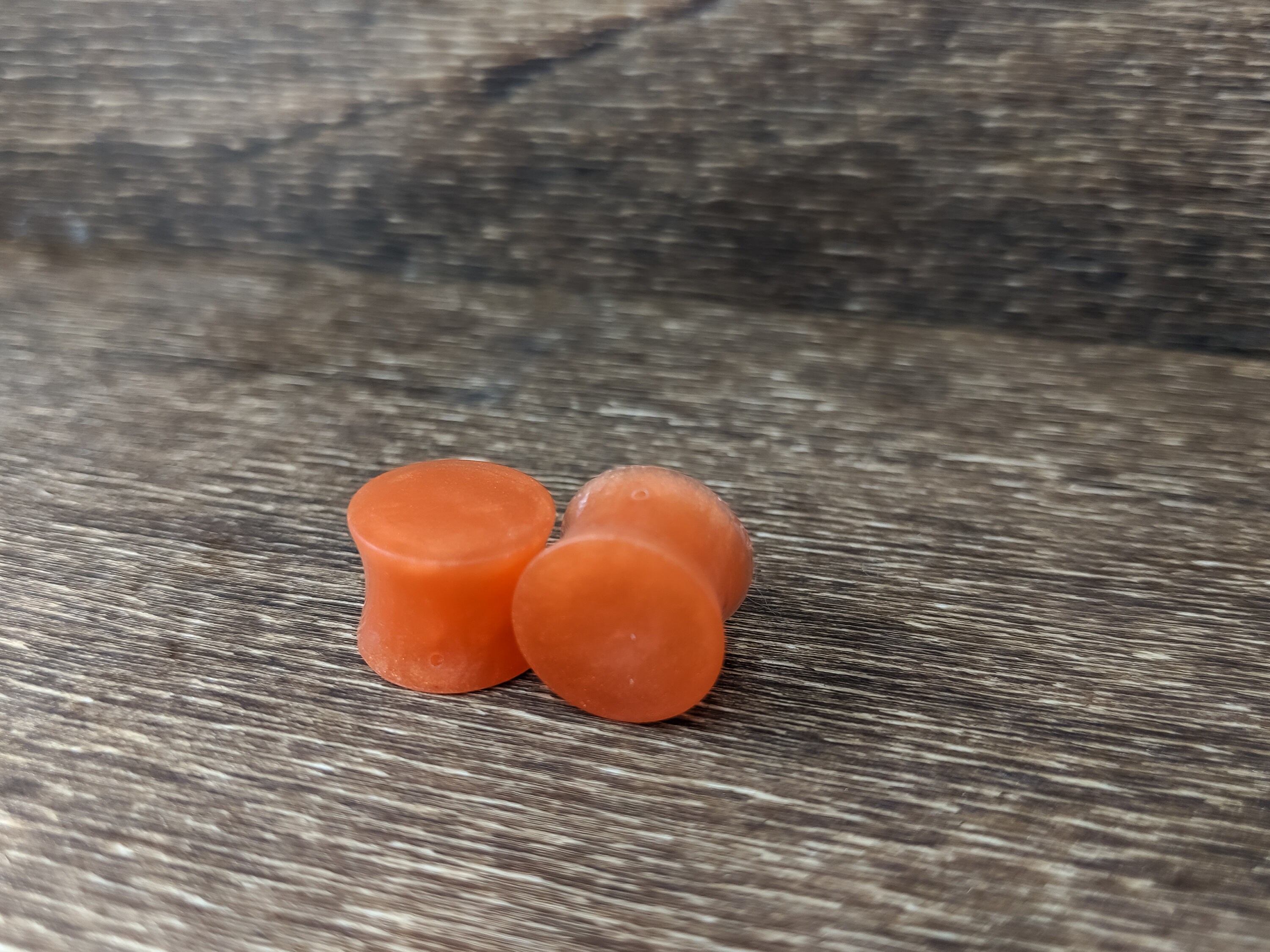 Orange Pearl Plugs Orange Gauges Orange Plugs Double Flare Etsy