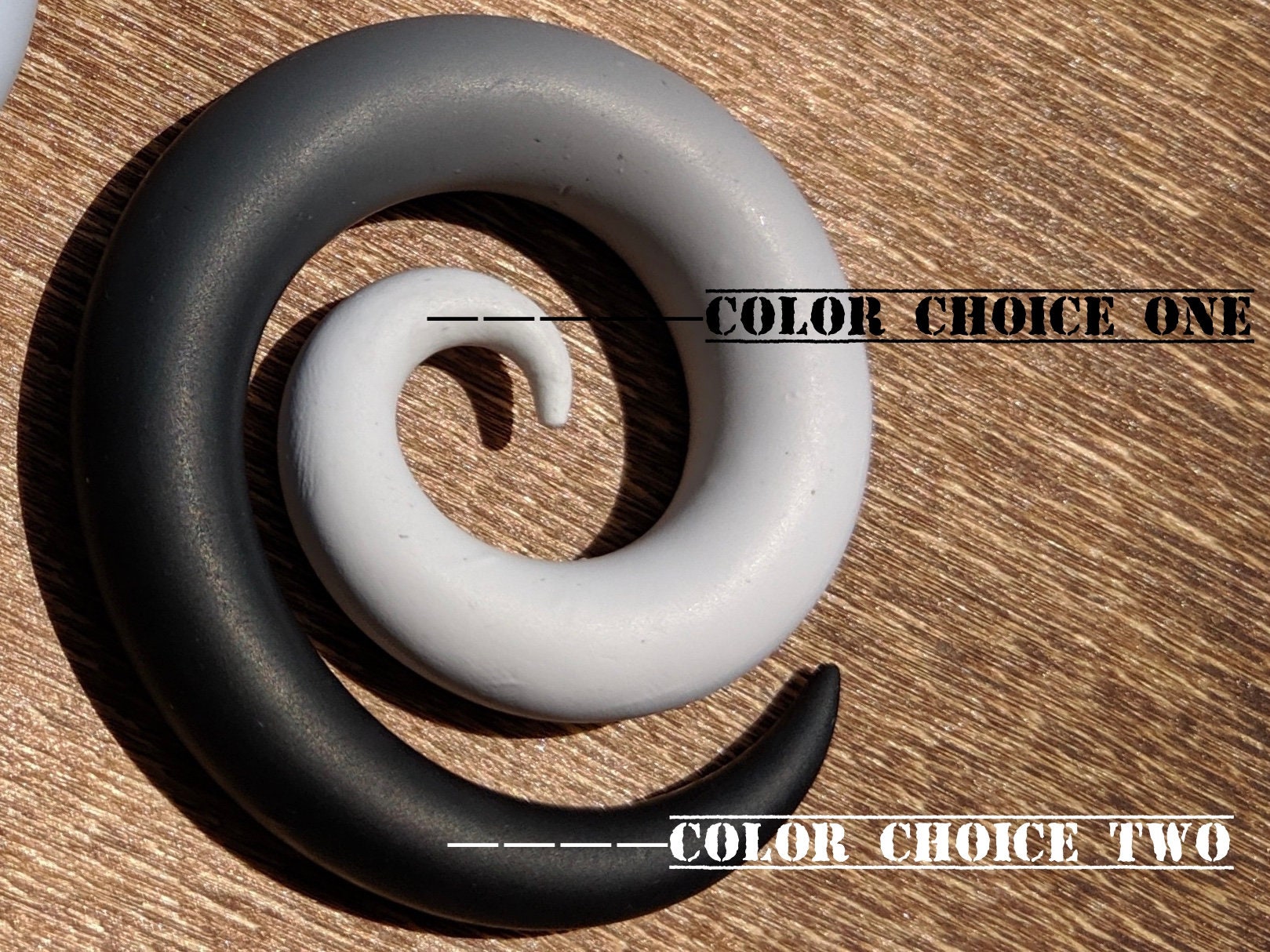 Ombre Two Color Spiral Gauges, Customizable Gauges, Choose Your Colors ...