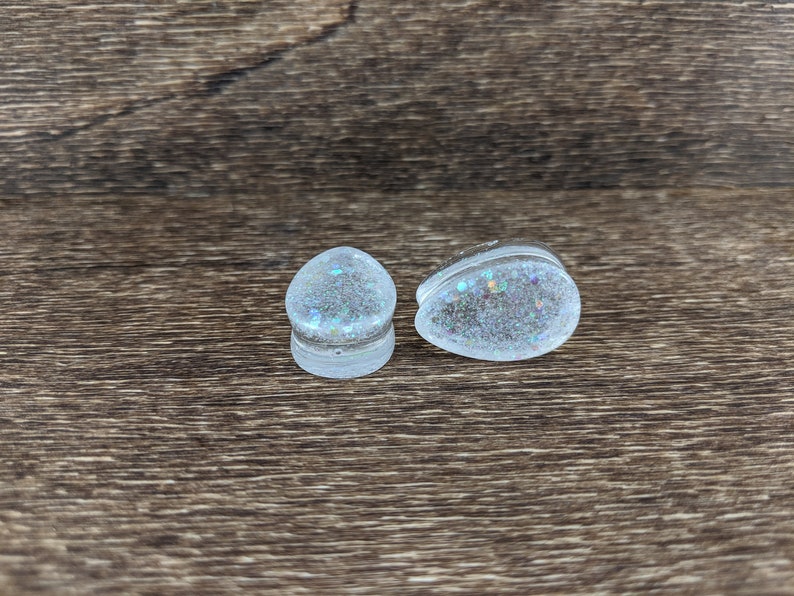 Opal Glitter Teardrop Plugs Teardrop Gauges Tear Drop Etsy