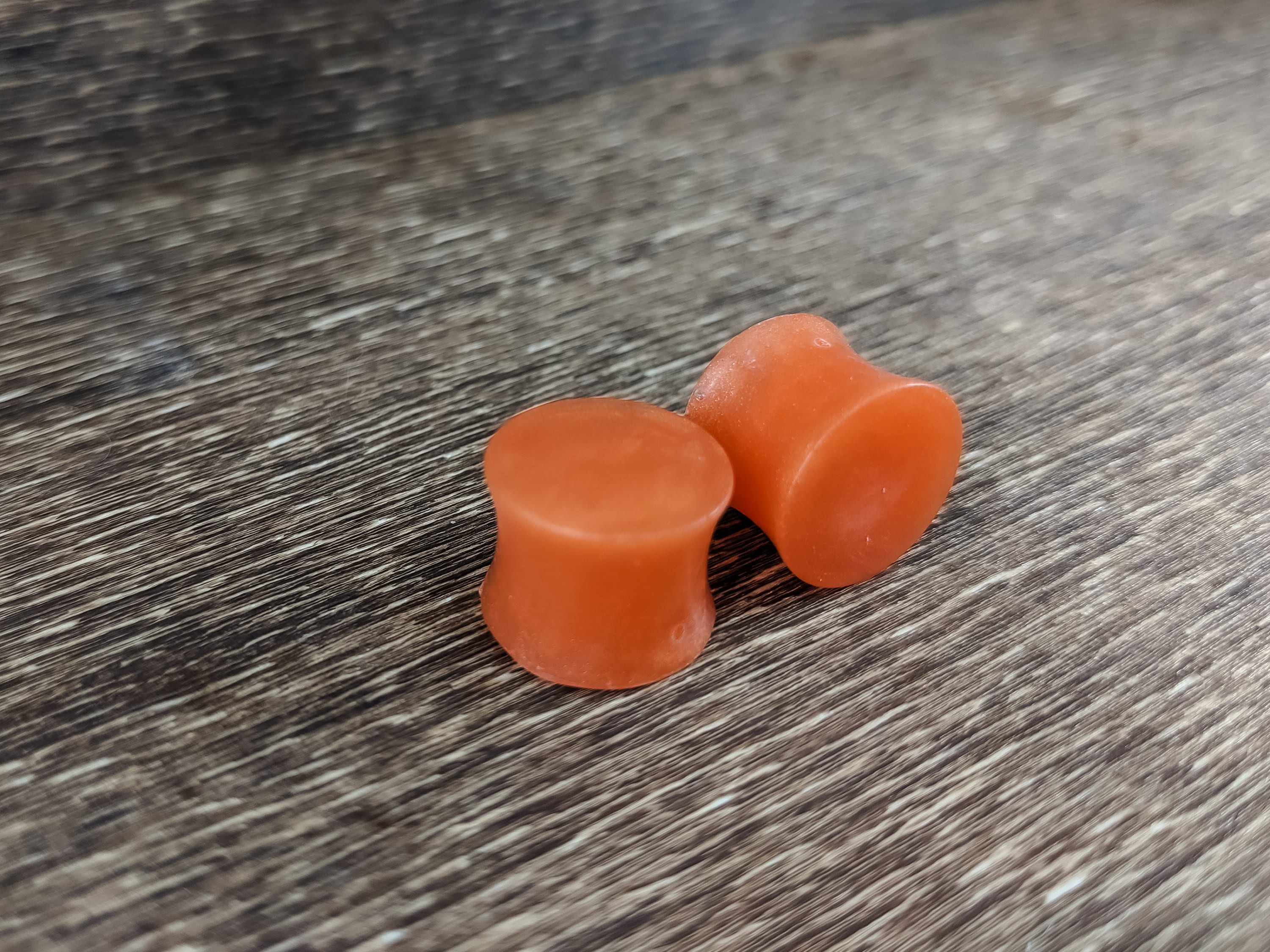 Orange Pearl Plugs Orange Gauges Orange Plugs Double Flare Etsy