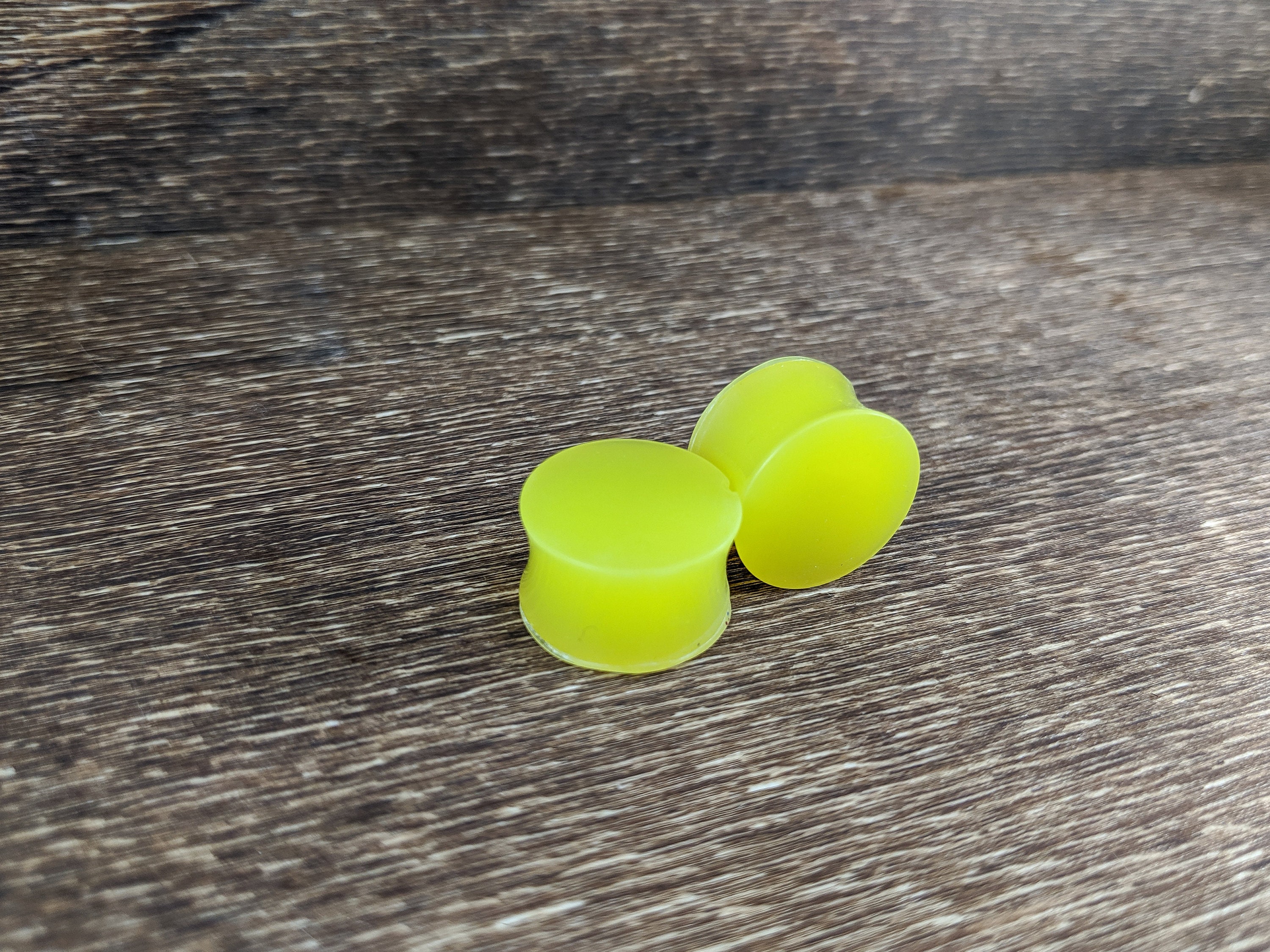 Bright Yellow Plugs Yellow Plugs Double Flare Plugs Etsy
