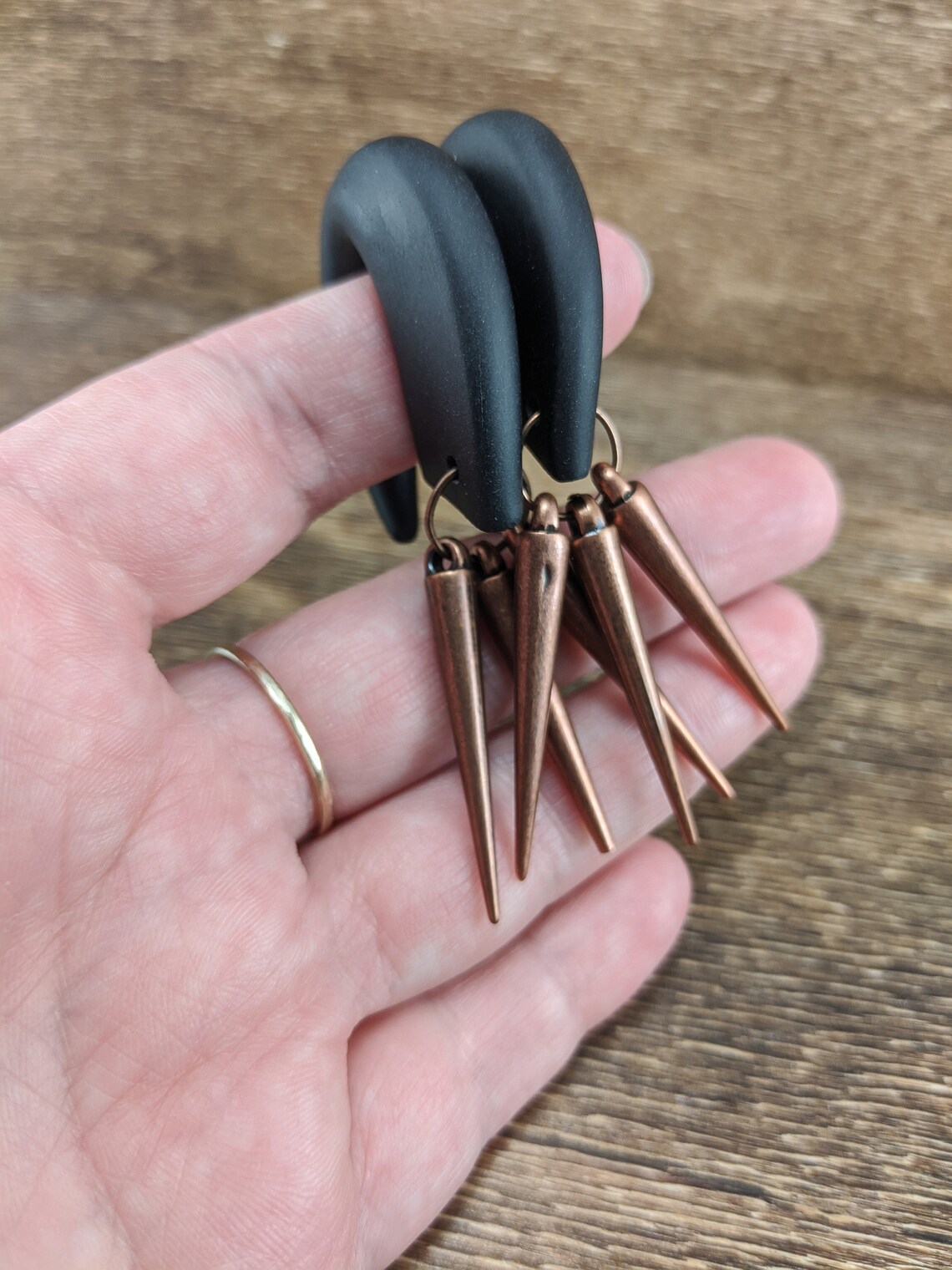 Black and Bronze Spike Gauges Halloween Plugs Customizable Etsy Australia