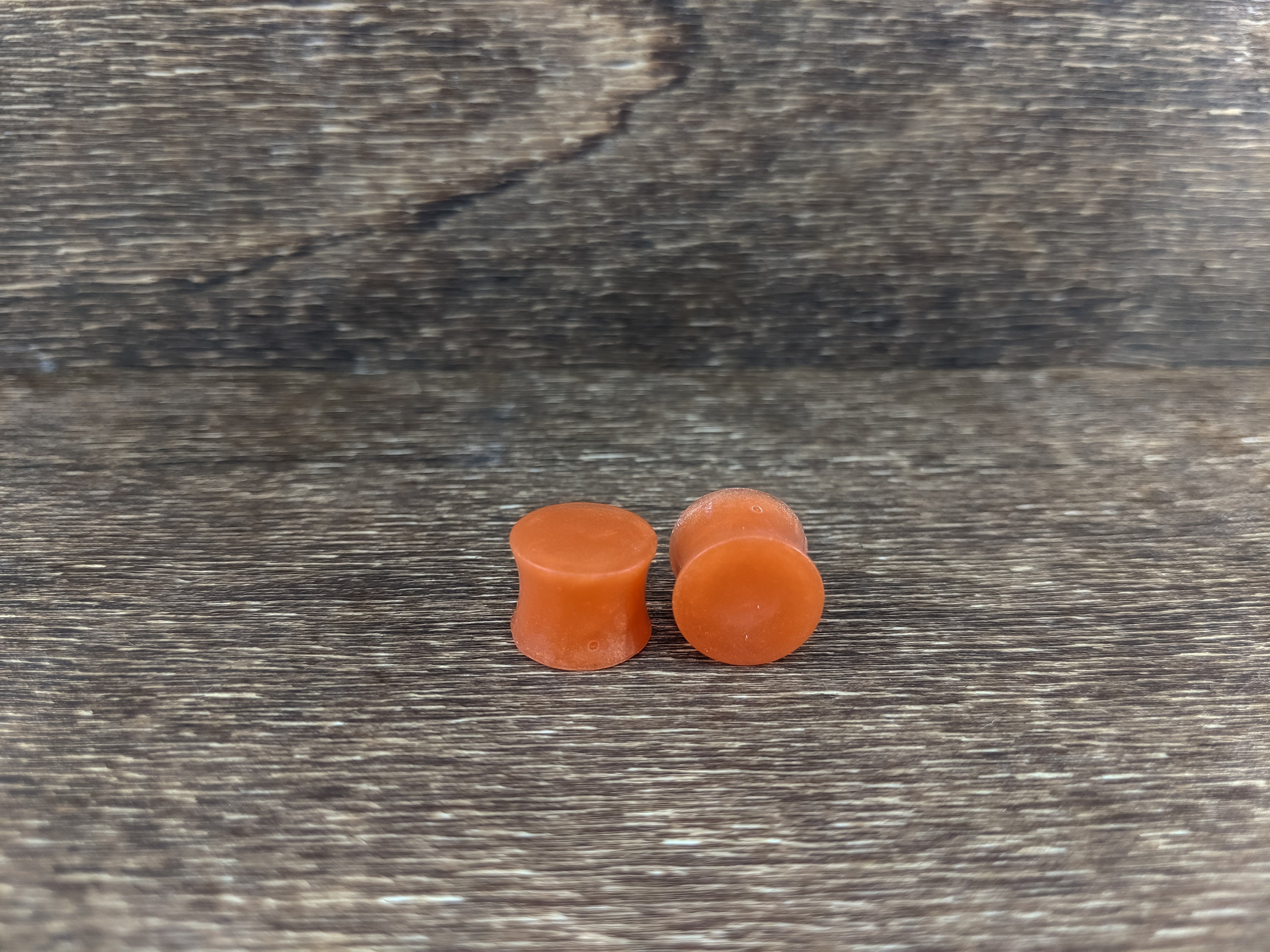 Orange Pearl Plugs Orange Gauges Orange Plugs Double Flare Etsy