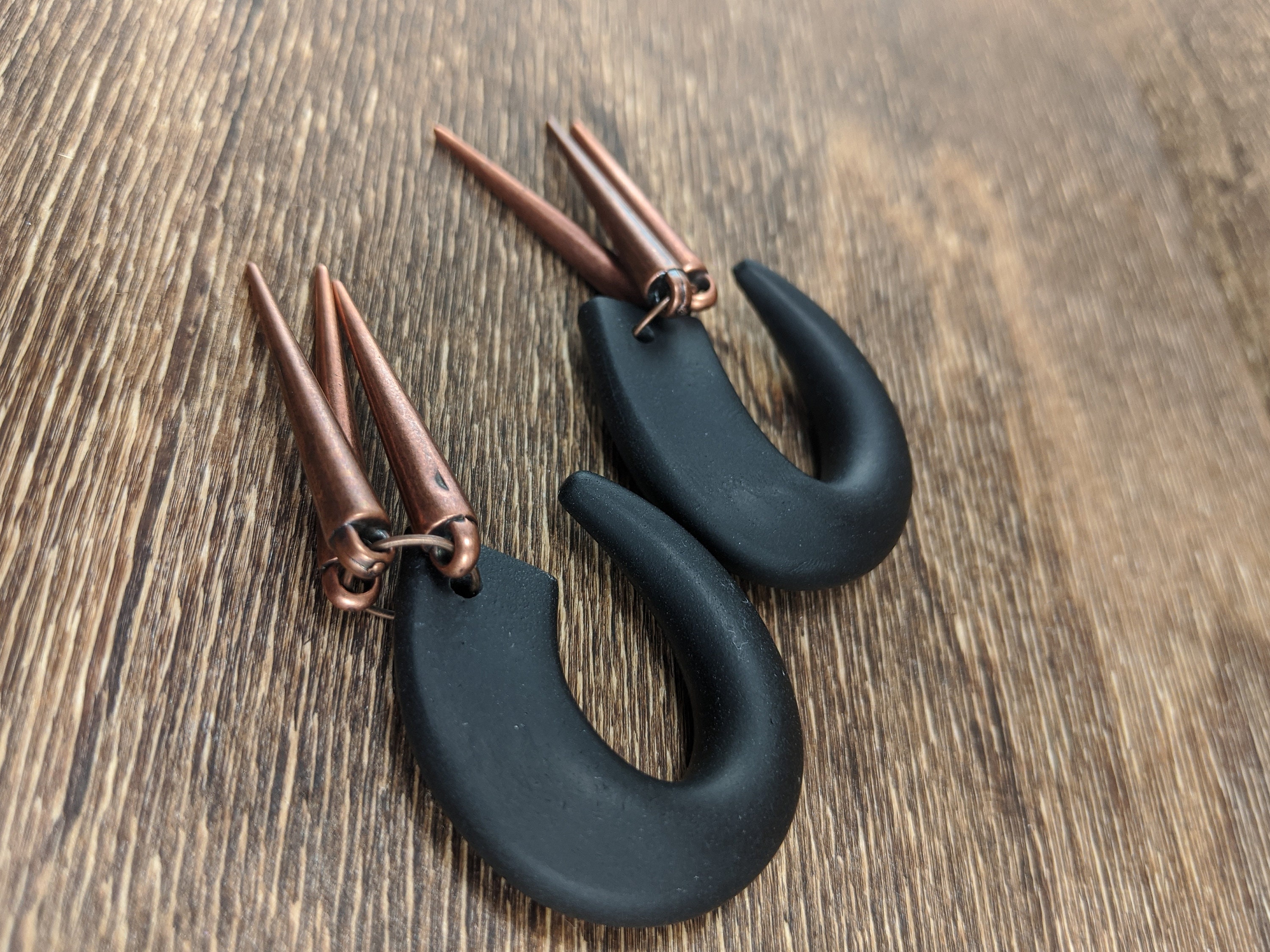 Black and Bronze Spike Gauges Halloween Plugs Customizable Etsy Australia