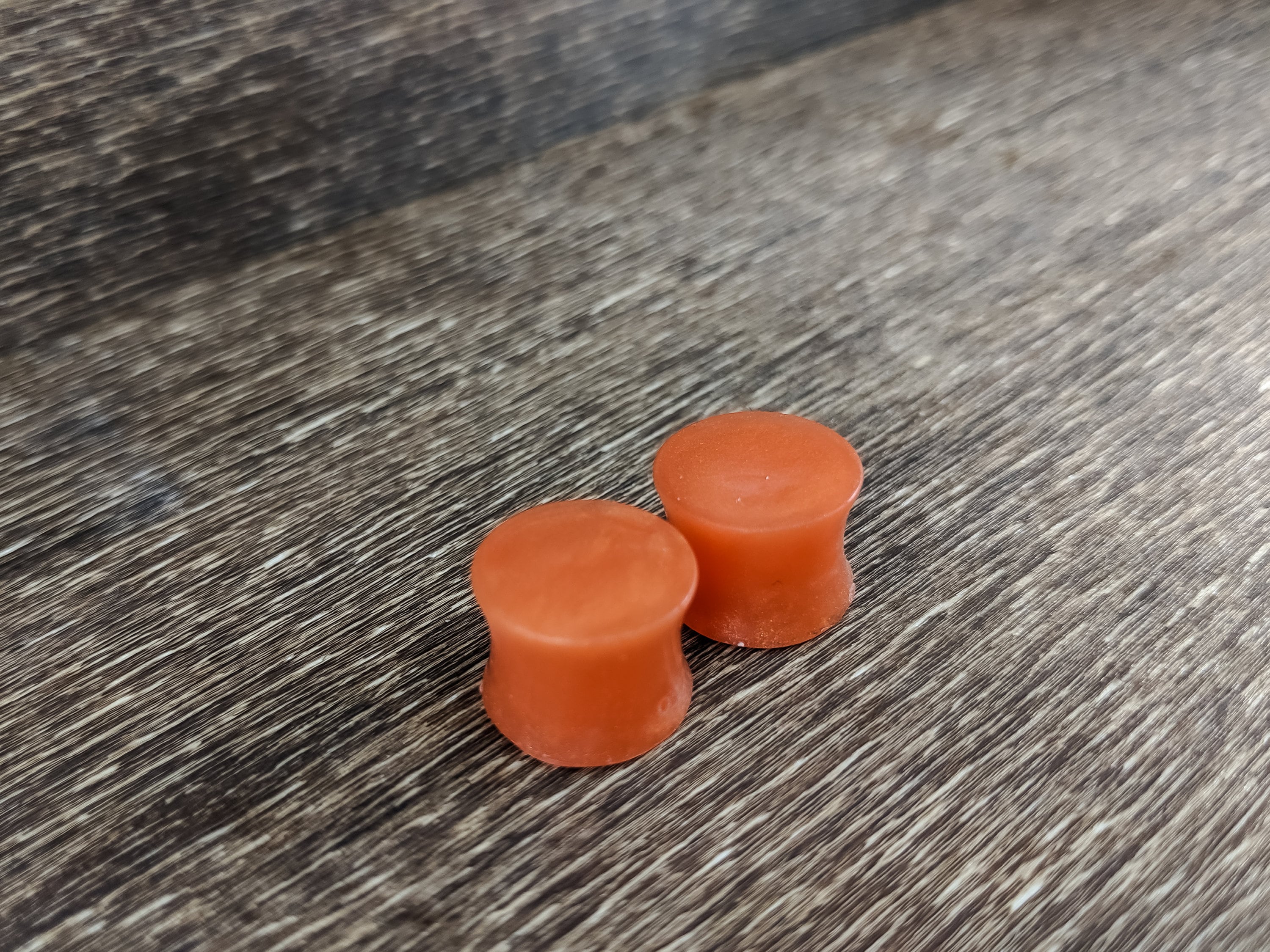 Orange Pearl Plugs Orange Gauges Orange Plugs Double Flare Etsy
