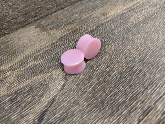 Pastel Pink Plugs Double Flare Plugs Body Jewelry Pink | Etsy