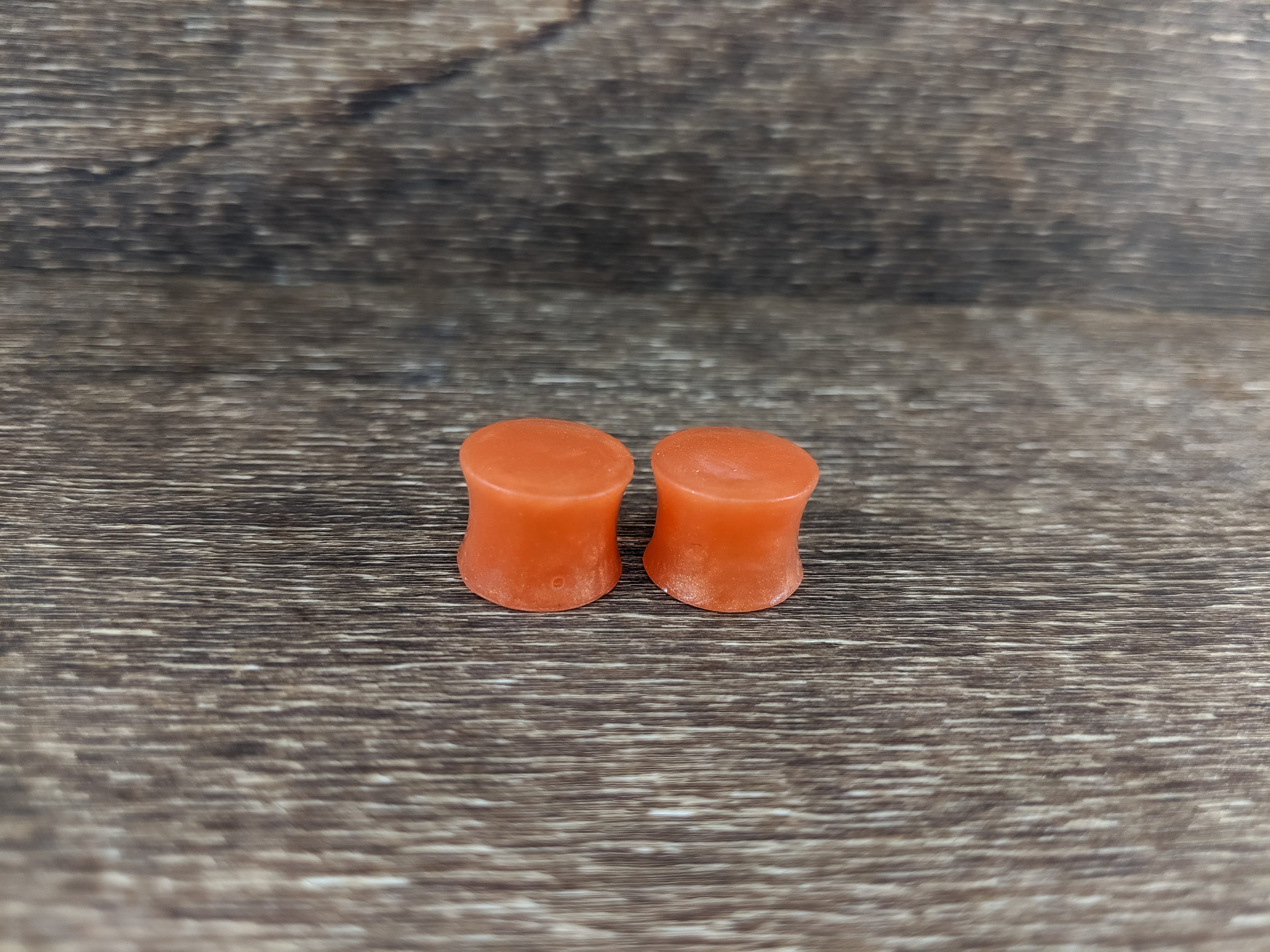Orange Pearl Plugs Orange Gauges Orange Plugs Double Flare Etsy