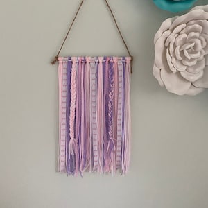 Unicorn/ Ribbon/Lace/Braided  Boho Wall Hanging Hair Bow Holder/ Hair Bow Organizer
