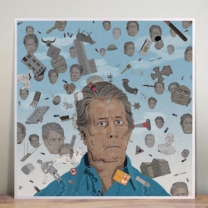 Brian Wilson - illustration - wall art - art print - portrait - home decor - rock star - musician - beachboys - USA - icon - drawing