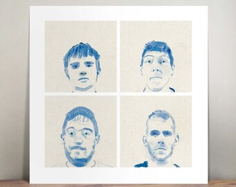 Bristol mugshots - illustration - art mural - art imprimé - dessin - portraits - poster art - décor maison - criminels - encre - visages