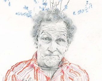 Monty Don - original artwork - pen and ink drawing - Gardeners World - BBC - horticulture - hero - portrait