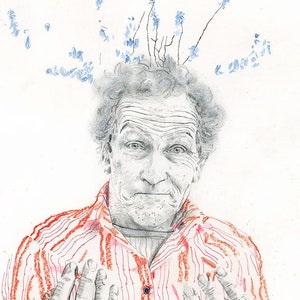 Monty Don - originele kunstwerken - pentekening - Gardeners World - BBC - horticulture - held - portret