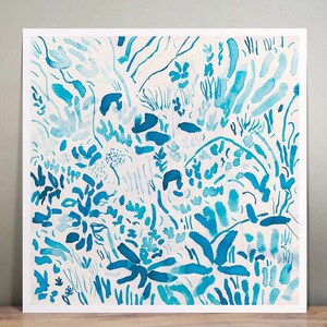 Bluegrass - pen and wash - illustration - wall art - art print - drawing - natural forms - poster art - home decor - abstract - ink
