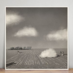 Dutch landscape - illustration - wall art - art print - natural forms - digital art - home decor - holland - surreal dream image - Friesland