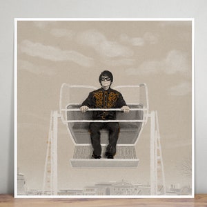 Roy Orbison - illustration - wall art - art print - portrait - home decor - rock star - 1950s - 1960s - icon - rocknroll icon - digital art