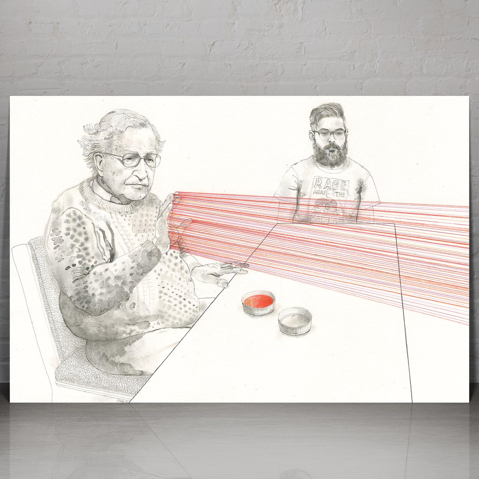 Noam Chomsky Illustration Wall Art Art Print Portrait - Etsy