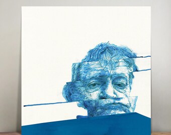 Mark E. Smith - ilustración - arte de pared - impresión artística - retrato - decoración del hogar - pluma y tinta - póster - The Fall - póster