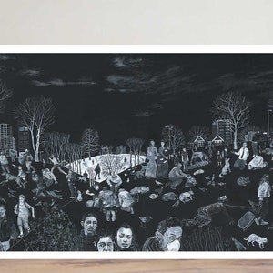 Spring 2020 | spring | landscape | apocalypse | illustration | wall art | art print | gouache | home decor
