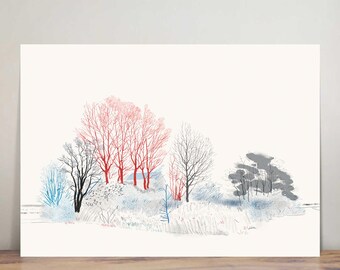 Árboles hermosos - Países Bajos - Paisaje holandés - Arte mural - Impresión artística - Decoración del hogar - Holanda - Zen - Paz - Naturaleza - Árboles