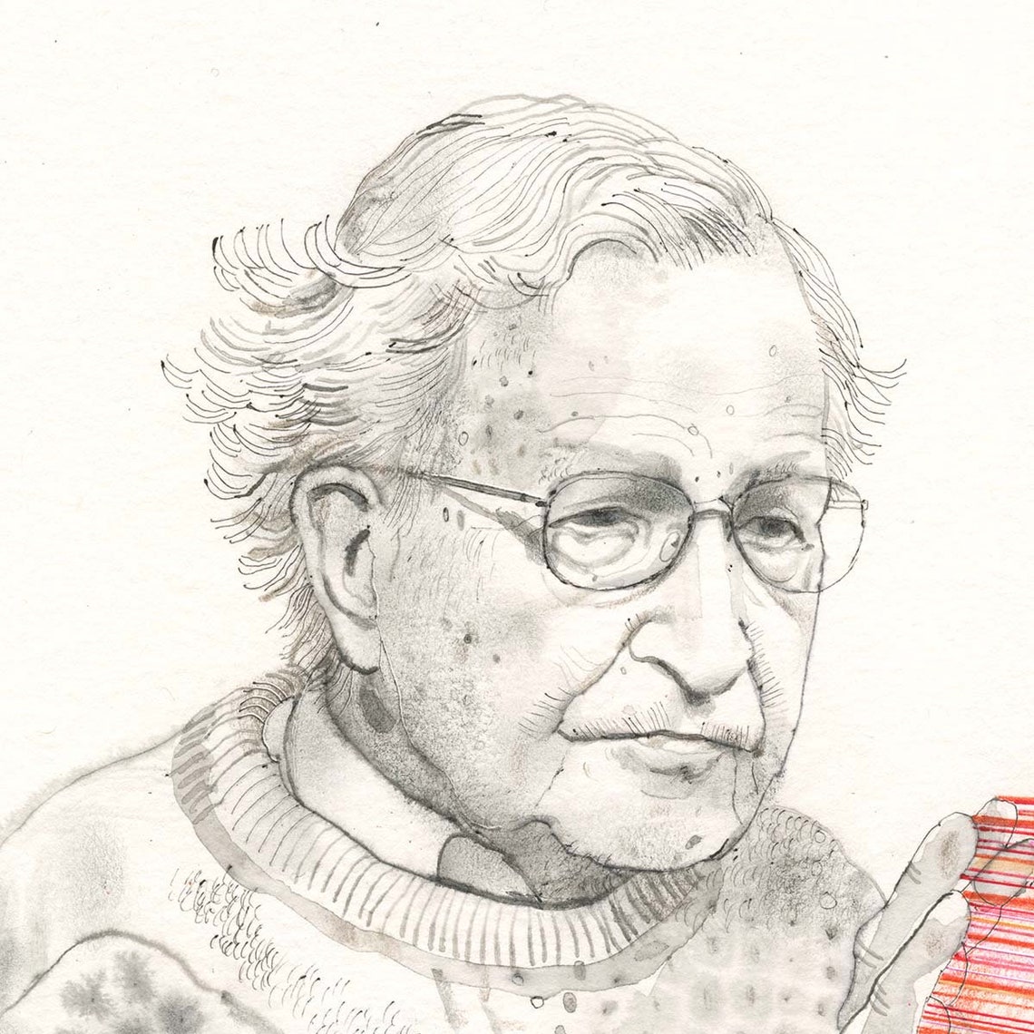 Noam Chomsky Illustration Wall Art Art Print Portrait - Etsy