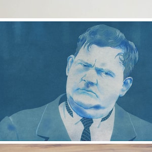 Stan and Ollie - Laurel and Hardy - Oliver Hardy - wall art - art print - portrait - home decor - comedy - funny - poster art - humour