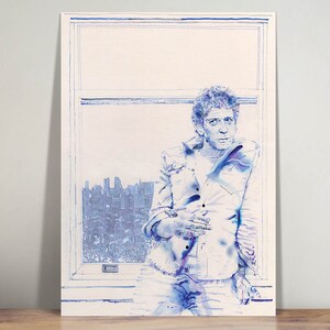 Lou Reed - Illustration - Wandkunst - Kunstdruck - Portrait - Rockstar - Ikone - Pop Musik - Punk - 1970er Jahre
