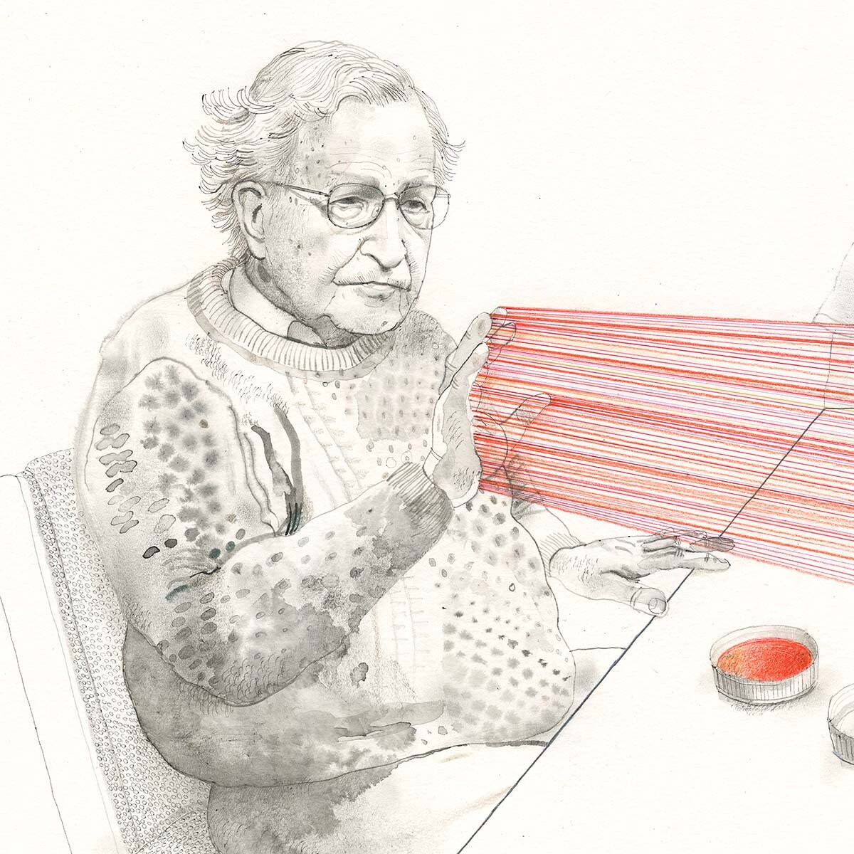 Noam Chomsky Illustration Wall Art Art Print Portrait - Etsy