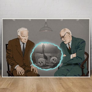 Carl Jung - Freud - psychology -  dreams - wall art - art print - portrait - home decor - humour - zen