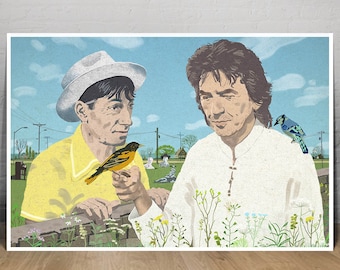 George Harrison - Hoagy Carmichael - compositores - genio - arte mural - impresión artística - retrato - decoración del hogar - creatividad - zen
