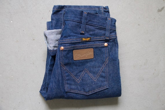 Vintage Wranglers, Straight Leg Dark Blue Denim, 2