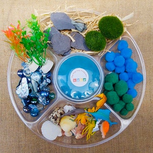 Sea Creatures Play Tray | Montessori | Loose Parts | Open Ended Play