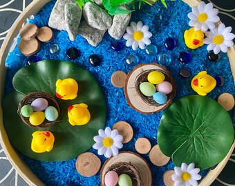 5 Little Ducks | Sensory Bin | Loose Parts | Open Ended Play