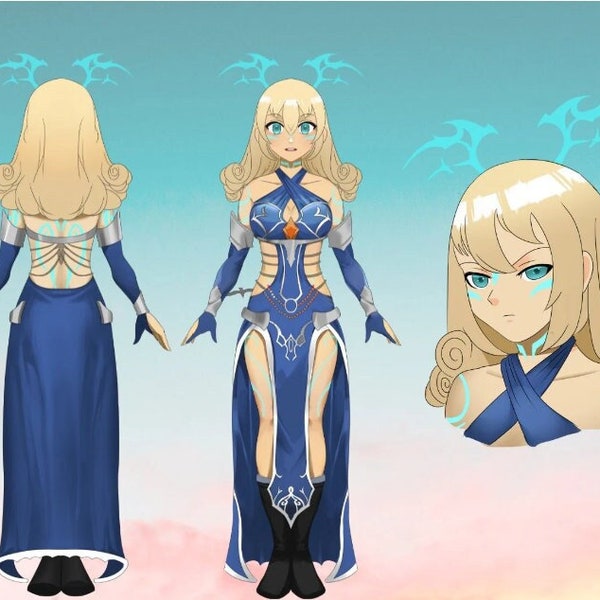 Character Design Sheet DND WOW Pathfinder Anime Style Custom Design Semi Realistic Style