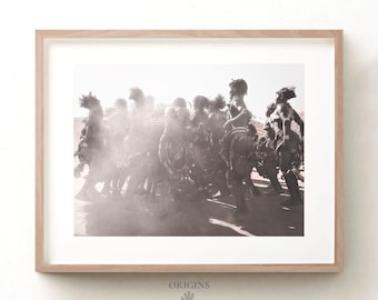 Danza africana / Impresión de arte mural / Arte de mujeres negras / Retrato femenino en blanco y negro / Fotografía africana / Decoración afroboho / Empoderamiento femenino