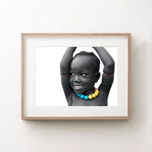 African American Art | Ethiopia Boy | Wall Art Print | Travel Photograph | Afrocentric Canvas Art | Boho Afro Decor | African Tribe | Gift