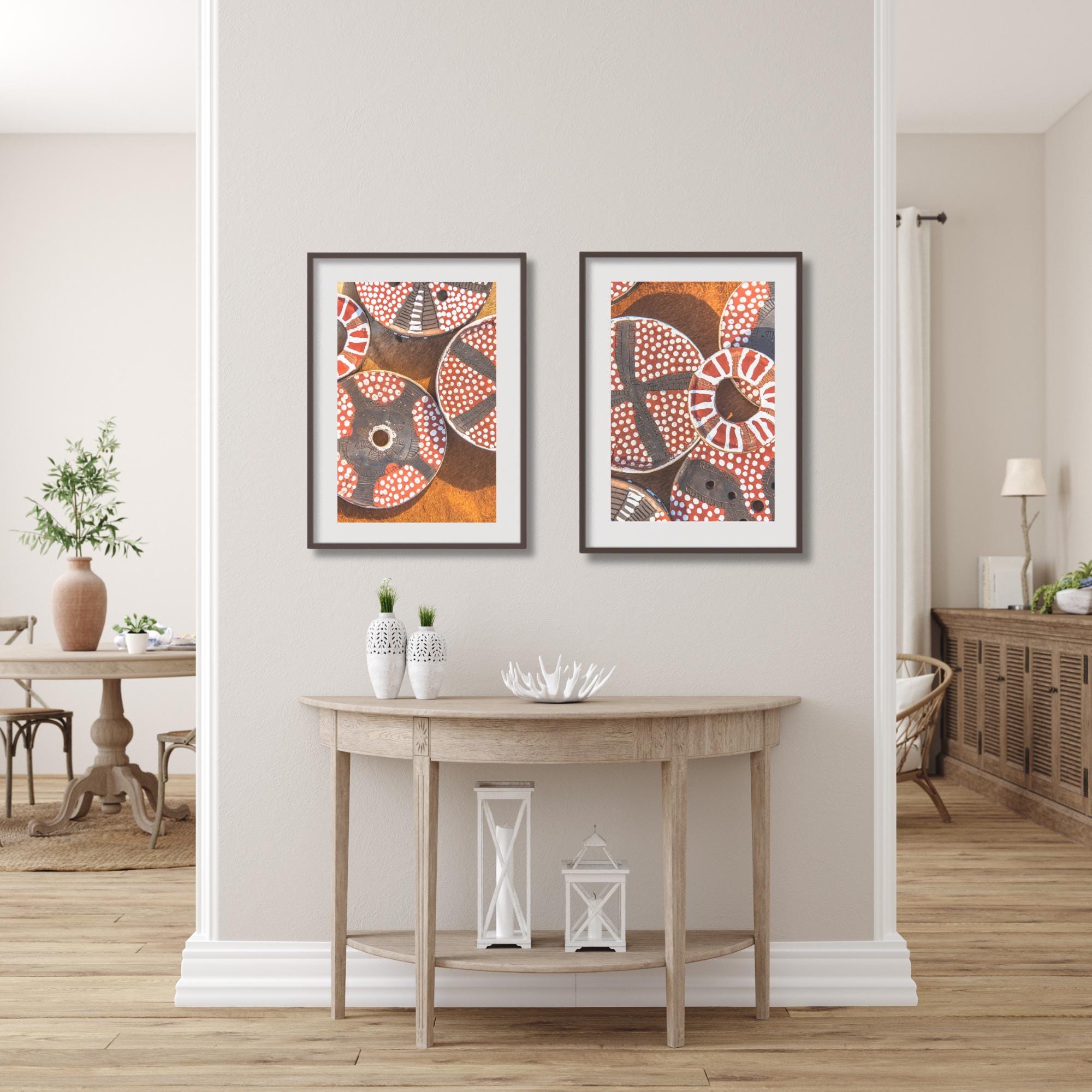 Mursi Lip Plate Print Set | African Print Set of 2 | Ethiopian Tribal ...