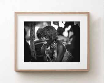 African American Art, Black And White Wall Art Prints, Afrocentric Ethiopian Art, African Photography, Black Women Art, Gift For Her