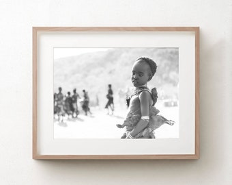 African American Art, Black And White Print, Hamar Tribe Ethiopia, Fine Art Prints, Travel Photography, Wall Art Canvas, Afrocentric Decor