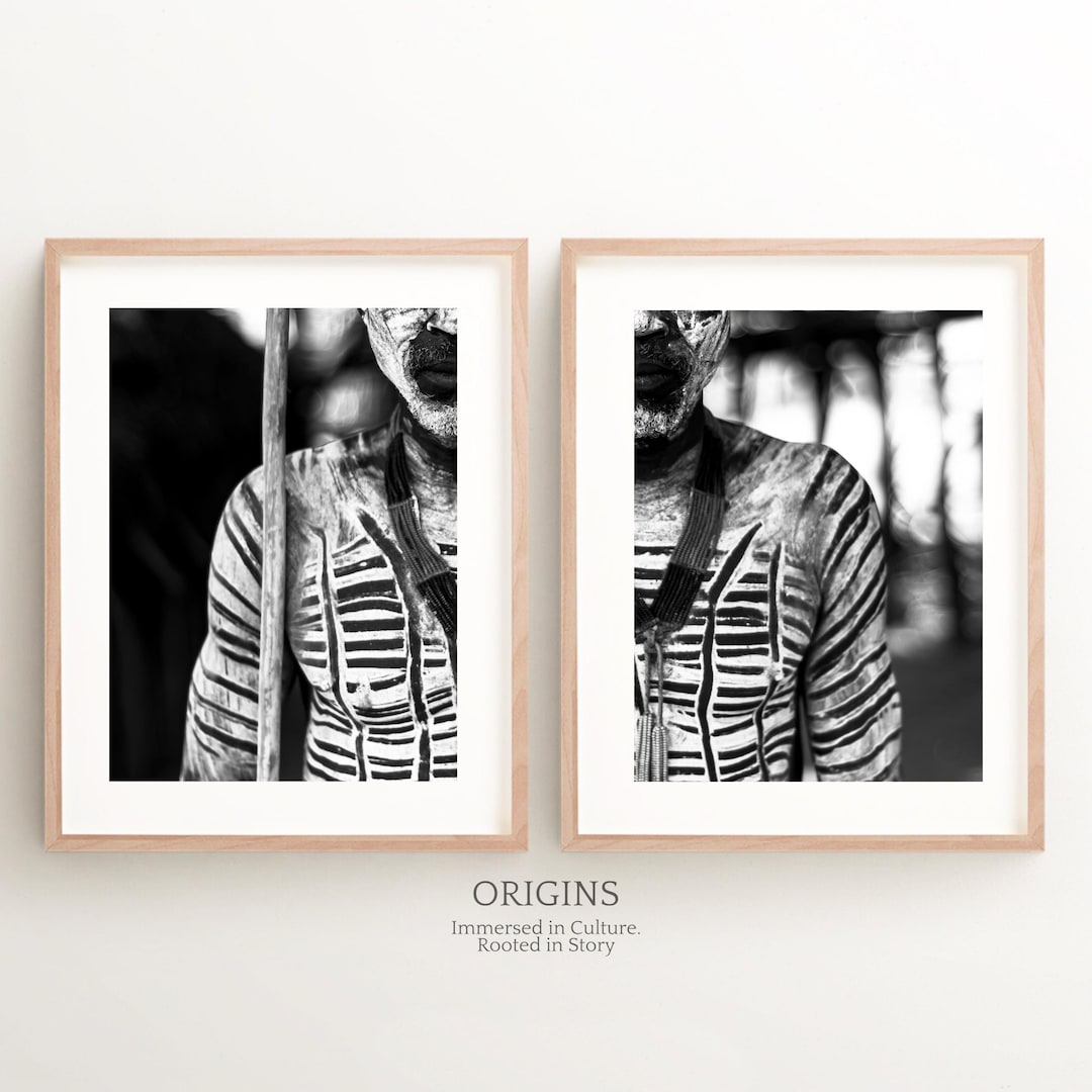 Black & White Africa Wall Art Set | Set of 2 Prints | Ethiopia ...
