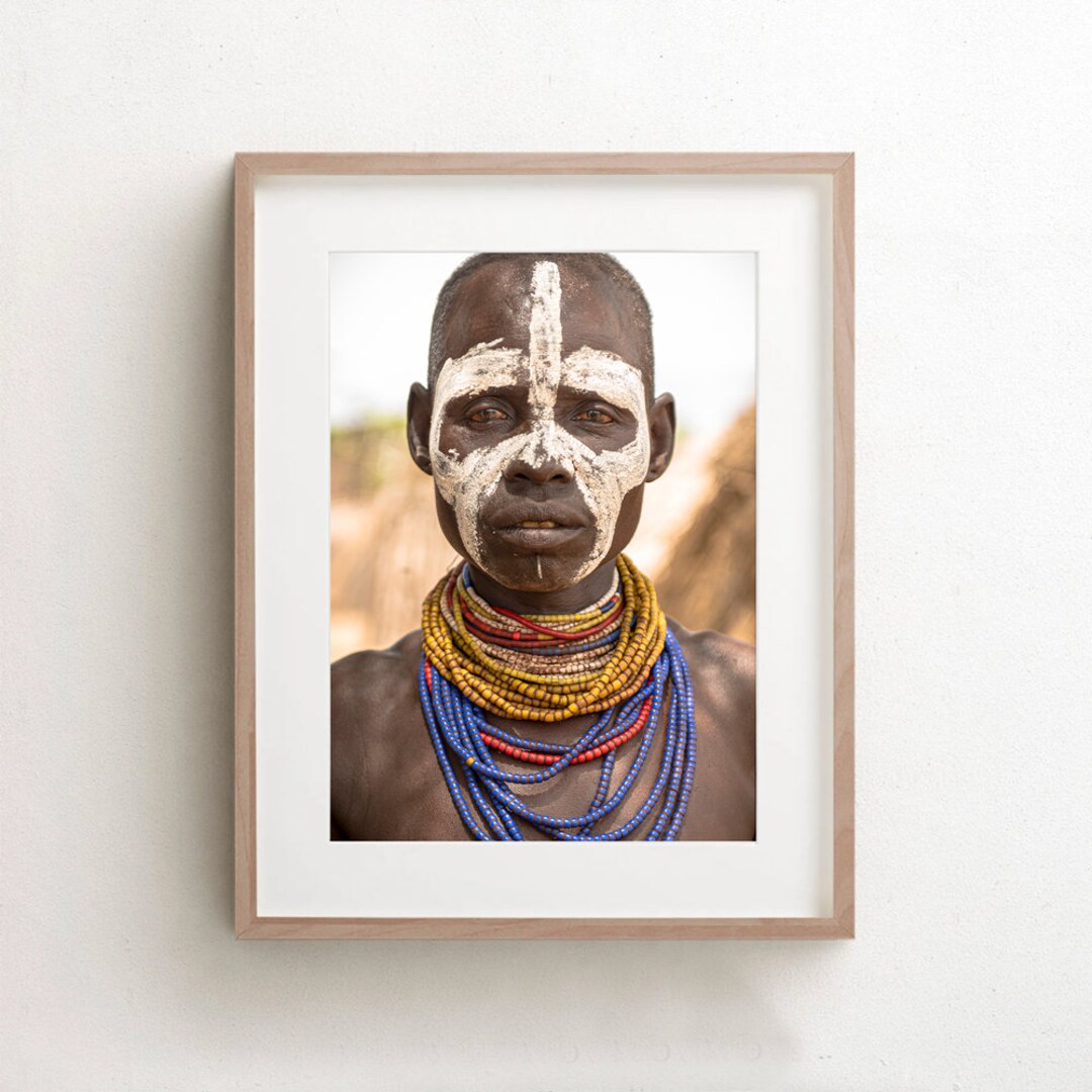 Africa Prints, African American Art, Black Women Art, Boho Decor, Tribe, Large Ready to Hang