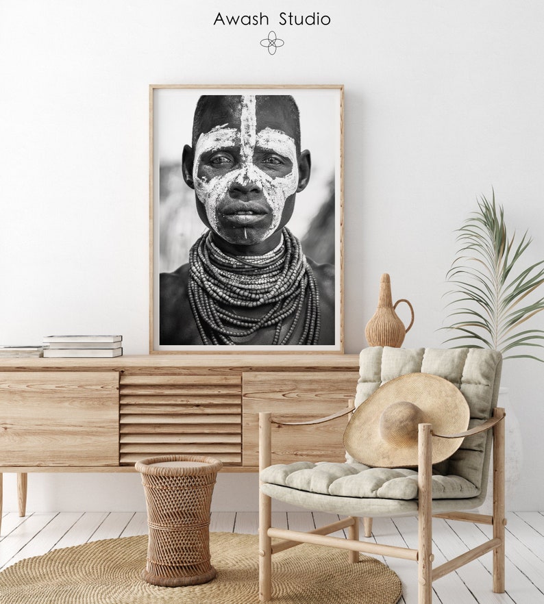African Art Black and White Photography Ethiopia Tribe - Etsy