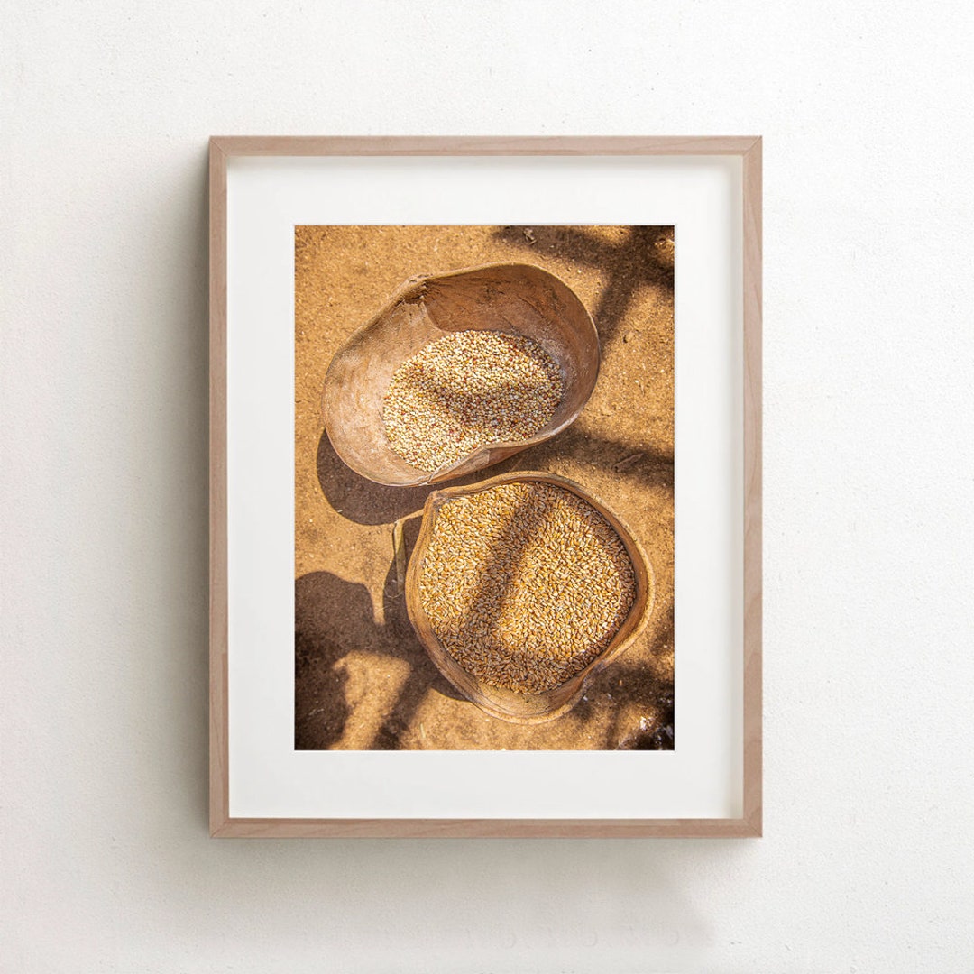 Africa Kitchen Wall Art | African Calabash Grain Bowl | Ethiopia Travel ...