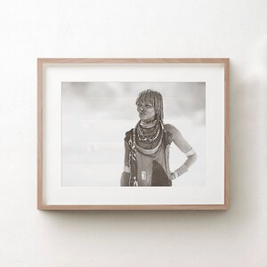 African American Art, Fine Art Print, Ethiopia Tribe, Black Women, Extra Large Canvas, Afrocentric Home Decor, Sepia Photography,
