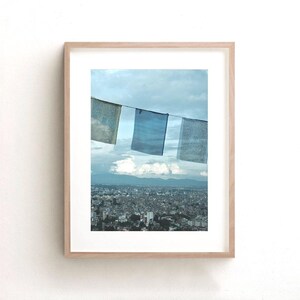 Nepal Prayer Flag Photo | Kathmandu Wall Art Print | Travel Poster | Buddhism Art | Asia Interior Decor | Large Canvas | Meditation Room